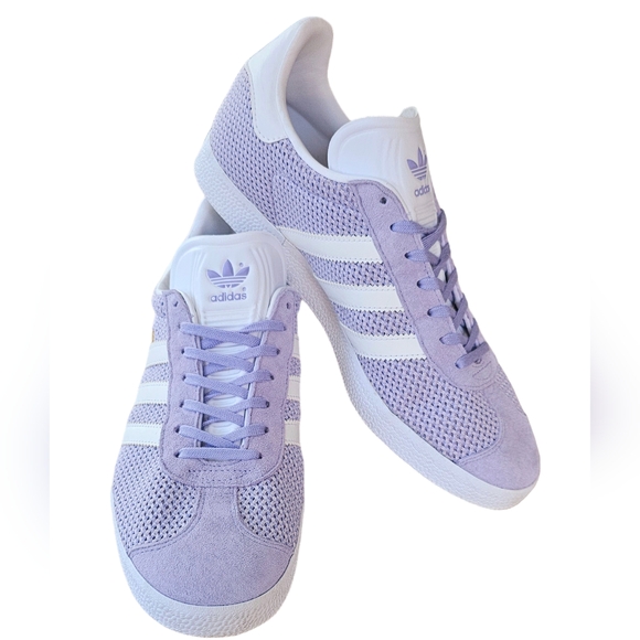 NWOT Adidas Gazelle Trainer Primeknit Mesh & Suede, Lilac Purple, Size 10 - Picture 10 of 13
